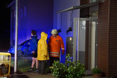 Gewitter und Starkregen sorgen fuer nasse Keller in Weilheim